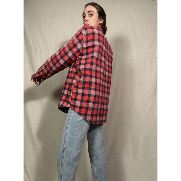 Vintage Northwest Territory Red Plaid Flannel Quilted Lined Shirt Jacket Men L - Picture 4 of 6